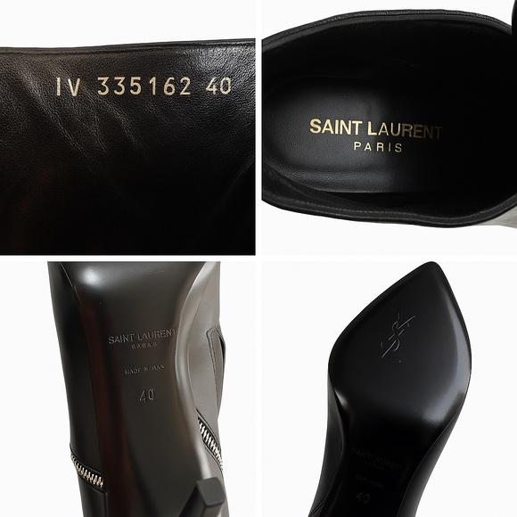 🆕🏷️ Saint Laurent/Hedi Slimane Black&White Boot Size40  Made in Italy  🇮🇹 - Picture 5 of 14